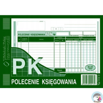 412-3 Polecenie księgowania A5 (oryginał +kopia ) 80k Michalczy k i Prokop