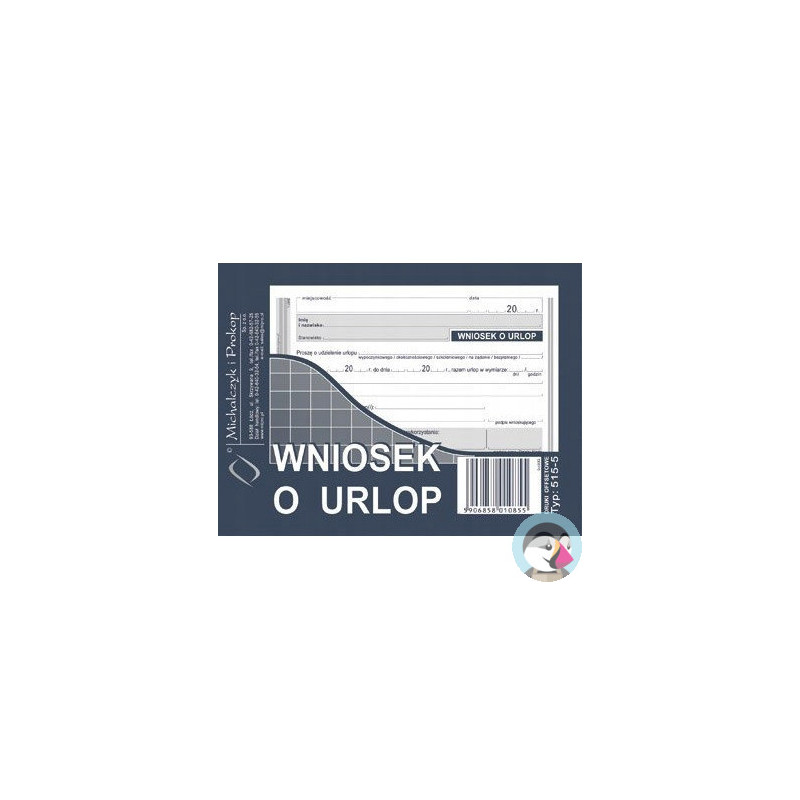 515-5 Wniosek o urlop MICHALCZYK&PROKOP A6 40 kartek