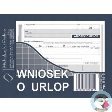 515-5 Wniosek o urlop MICHALCZYK&PROKOP A6 40 kartek