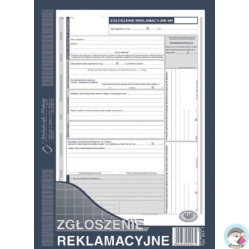 601-1 Zgłoszenie reklamacji MICHALCZYK&PROKOP A4 40 kartek