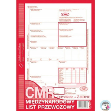 800-1 CMR A4 80kartek 1+3 międzynarodowy list przewozowy Michalczyk i Prokop