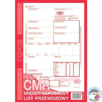 800-2 CMR A4 80kartek 1+4 międzynarodowy list przewozowy Michalczyk