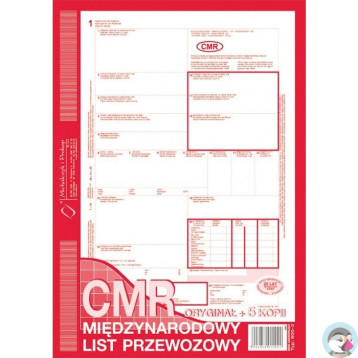 800-3 CMR A4 78kartek 1+5 międzynarodowy list przewozowy MICHALCZYK