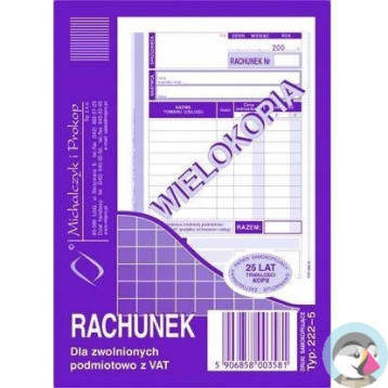 222-5 Rachunek A6 (pion) wielokopia 80k Michalczyk i Prokop