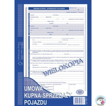650-1 Umowa kupna - sprzedaży pojazdu MICHALCZYK&PROKOP A4 40 kartek