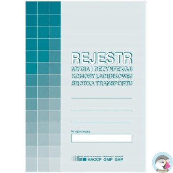 H-91-3 Rejestr mycia i dezynfekcji komory ładunkowej MICHALCZYK