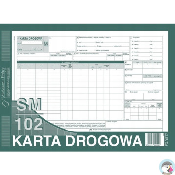 801-1 Karta drogowa SM/102 (samochód ciężarowy) A4 offset MICHALCZYK