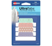 Zakładki indeksujące samoprzylepne 63,5x25,4mm kolorowe ze wzorem Ultra Tabs 30123 AVERY ZWECKFORM