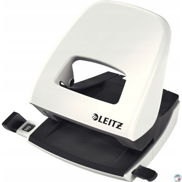 Dziurkacz 5008 LEITZ WOW metaliczny biały perłowy 30 kartek 10 lat gwarancji 50081001