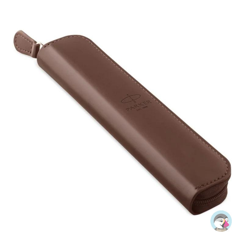 Etui skóropodobne PARKER pojedyncze na pióro lub długopis burgund zamykane ZIP POUCH 2217022
