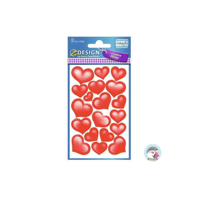 Naklejki kreatywne Z-DESIGN SERCA-papier błyszczący 53205 ZF AVERY ZWECKFORM
