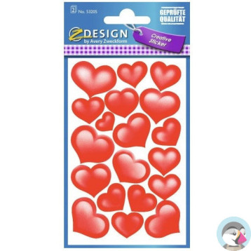 Naklejki kreatywne Z-DESIGN SERCA-papier błyszczący 53205 ZF AVERY ZWECKFORM
