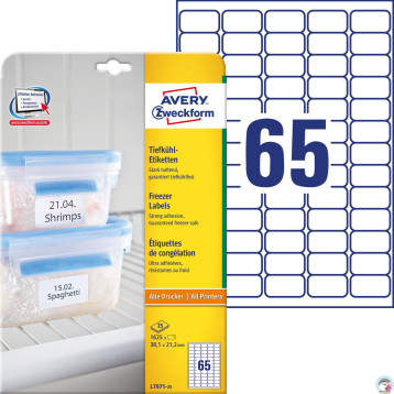 Etykieta ZF 38,1x21,2mm biała (25ark) L7971-25 AVERY ZWECKFORM