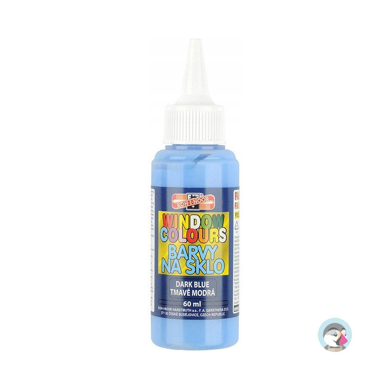 Farba witrażowa 60ml ciemno niebieska 9742009 KOH-I-NOOR