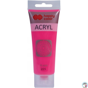 Farba akrylowa 75ml różowa fluo HA 7370 0075-221 Happy Color