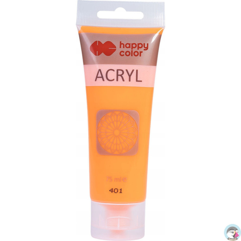 Farba akrylowa 75ml pomarańczowa fluo HA 7370 0075-401 Happy Color