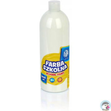 Farba plakatowa szkolna 1000ml biała 301217046 ASTRA