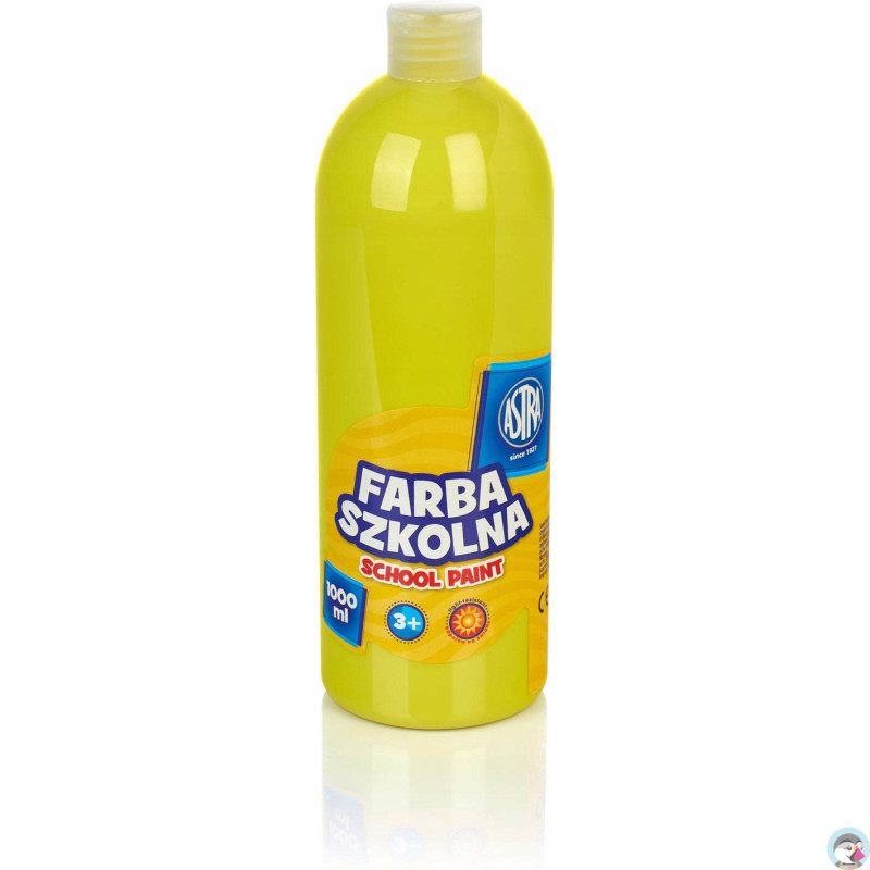 Farba plakatowa szkolna 1000ml cytrynowa żółta 301217054 ASTRA