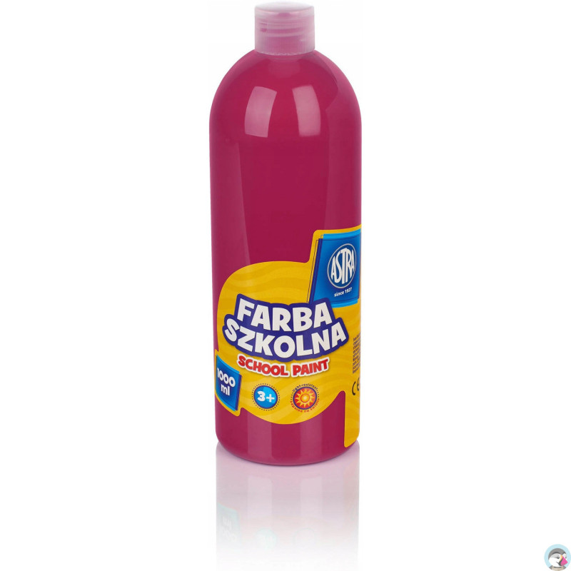 Farba plakatowa szkolna 1000ml różowa 301217050 ASTRA