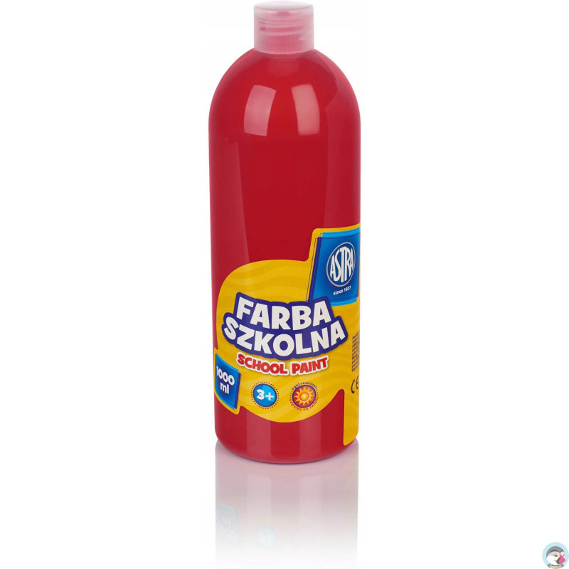 Farba plakatowa szkolna 1000ml czerwona 301217049 ASTRA