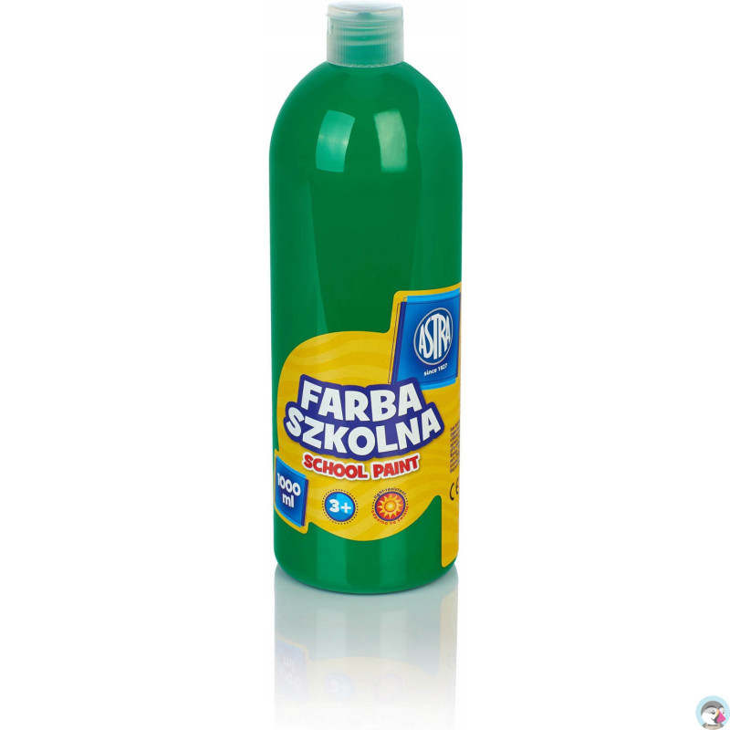 Farba plakatowa szkolna 1000ml zielona jasna 301217051 ASTRA