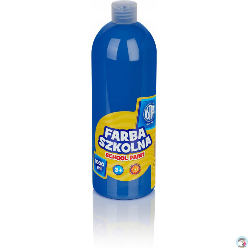 Farba plakatowa szkolna 1000ml ciemna niebieska 301217048 ASTRA
