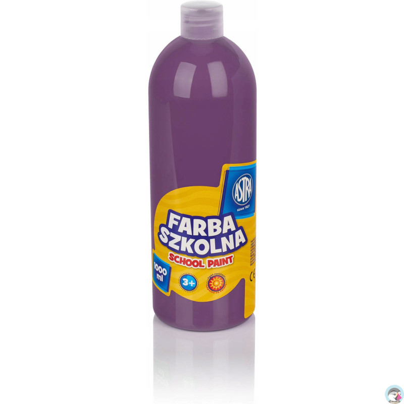 Farba plakatowa szkolna 1000ml śliwkowa fioletowa 301217065 ASTRA
