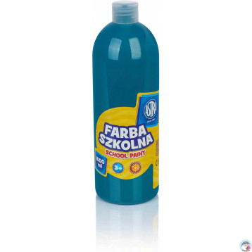 Farba plakatowa szkolna 1000ml turkusowa 301217064 ASTRA