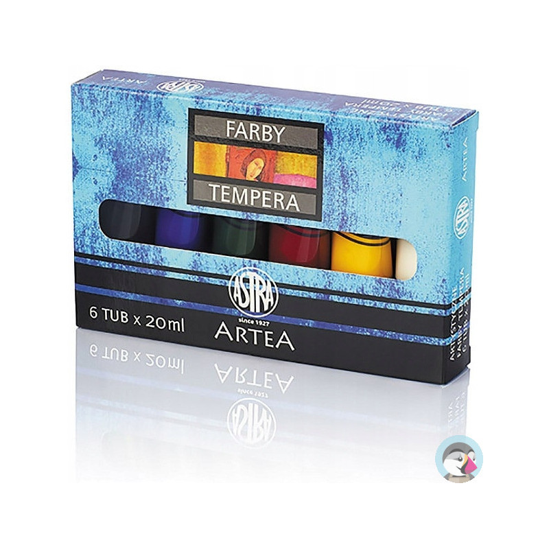 Farby tempera zestaw 6 kolorów 20ml w tubkach 83419901 ASTRA