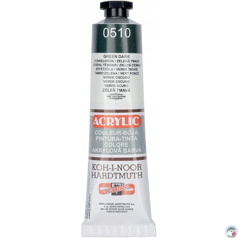 Farba akrylowa 162720 ciemnozielona 40ml. KOH-I-NOOR