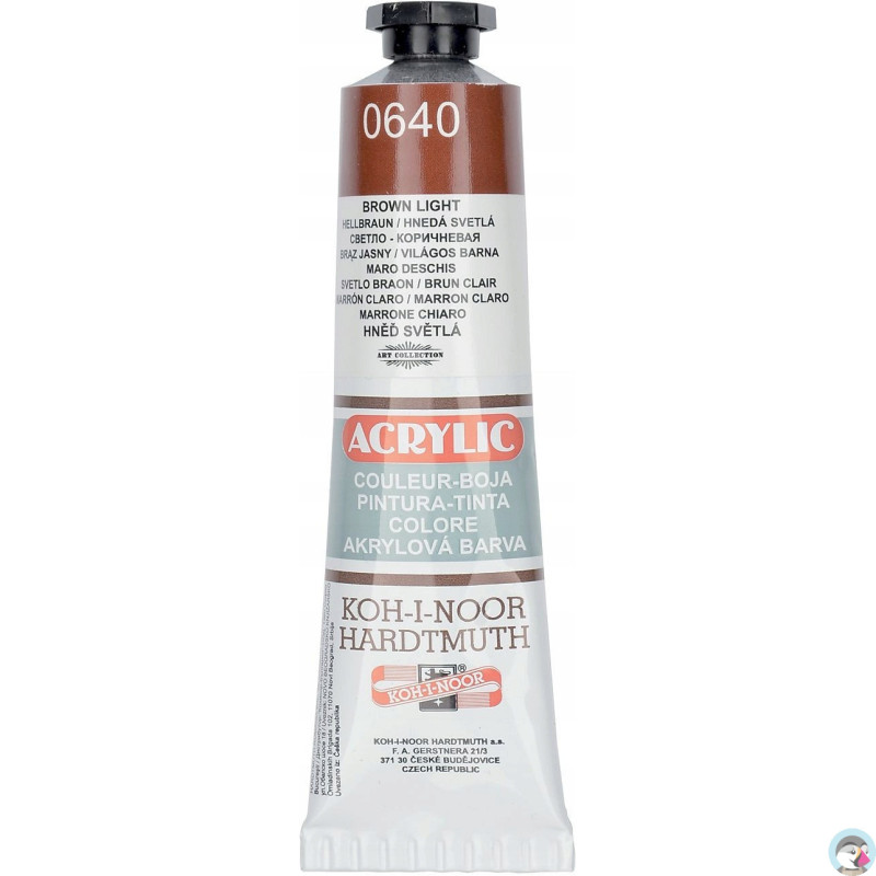 Farba akrylowa 40ml jasno brązowa 162738 KOH-I-NOOR