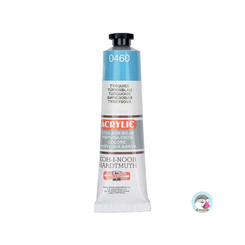 Farba akrylowa 162735 turkus 0460 40ml. KOH-I-NOOR