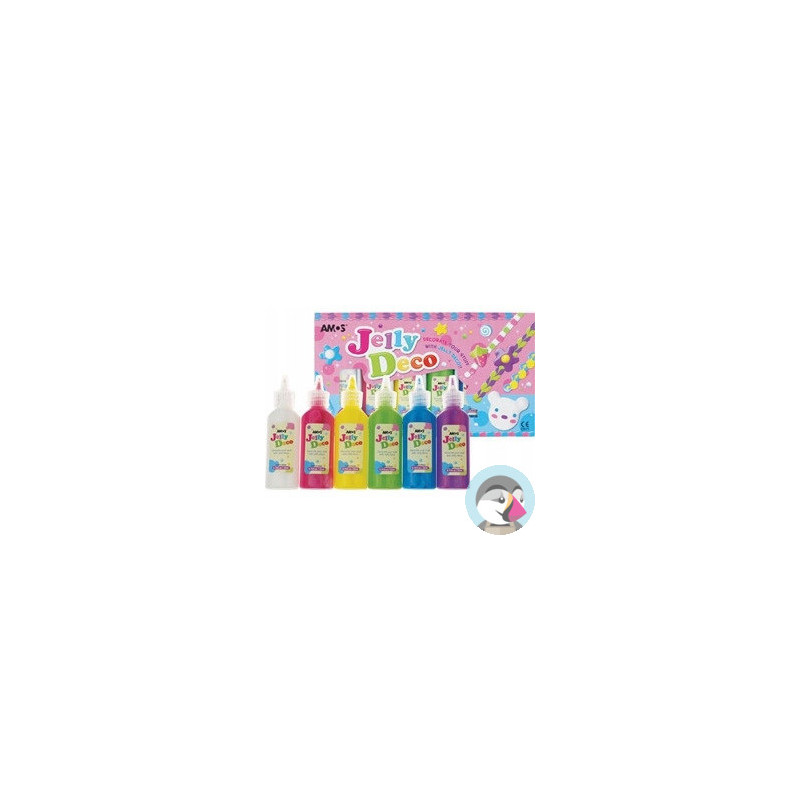 Farby JELLY DECO 6kol 22ml AMOS JD22P6 170-2108