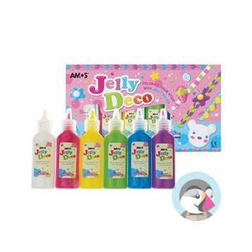 Farby JELLY DECO 6kol 22ml AMOS JD22P6 170-2108