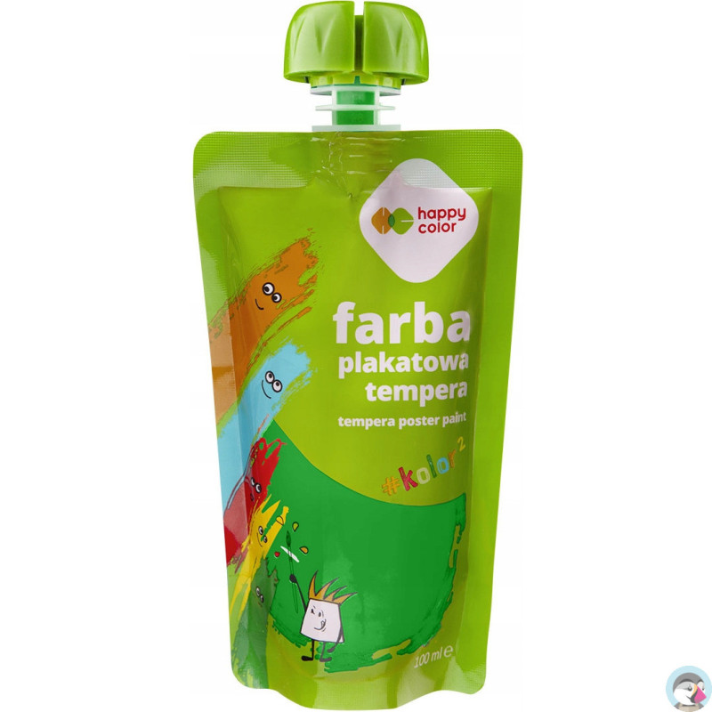 Farba plakatowa tempera zielona 100ml HA 3310 0100-5 HAPPY COLOR