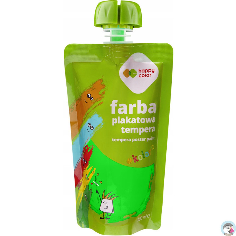 Farba plakatowa tempera neonowa zielona 100ml HA 3310 0100-03 HAPPY COLOR
