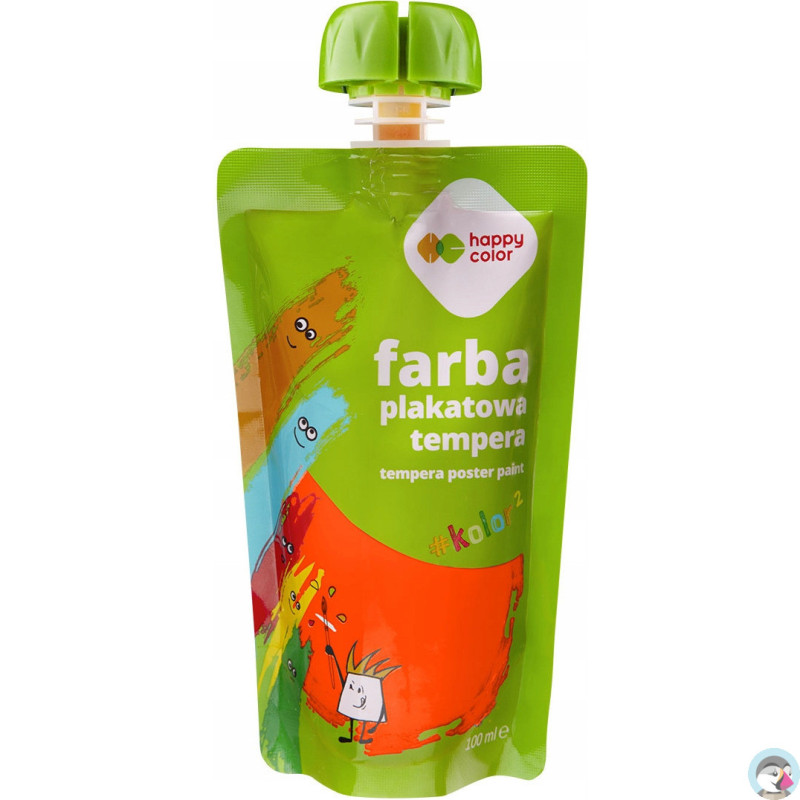 Farba plakatowa tempera neonowa pomarańczowa 100ml HA 3310 0100-04 HAPPY COLOR