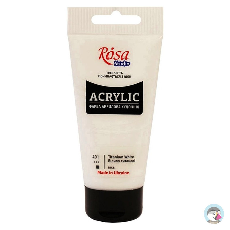 Farba akrylowa Rosa Studio 75ml TITANIUM WHITE 401