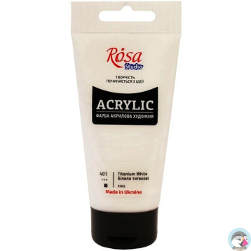 Farba akrylowa Rosa Studio 75ml TITANIUM WHITE 401