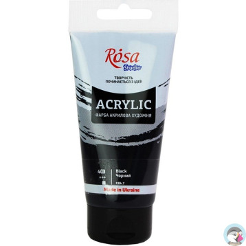 Farba akrylowa Rosa Studio 75ml BLACK 403