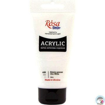Farba akrylowa Rosa Studio 75ml ZINC WHITE 408