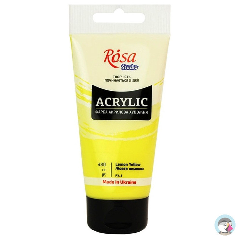Farba akrylowa Rosa Studio 75ml LEMON YELLOW 430
