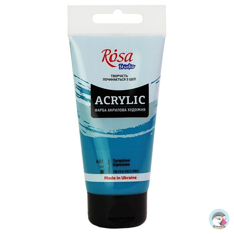 Farba akrylowa Rosa Studio 75ml TURQUOISE BLUE 431