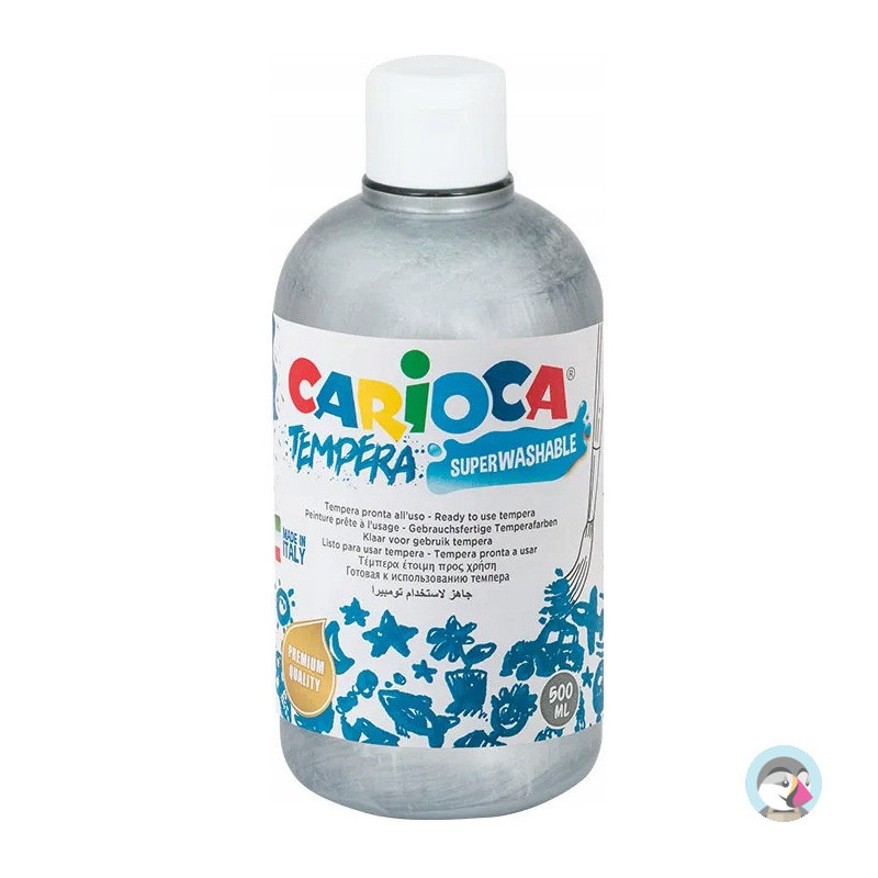 Farba CARIOCA TEMPERA 500ml srebrna (40427/20) 170-2714
