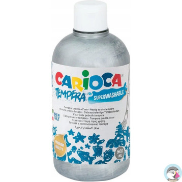 Farba CARIOCA TEMPERA 500ml srebrna (40427/20) 170-2714