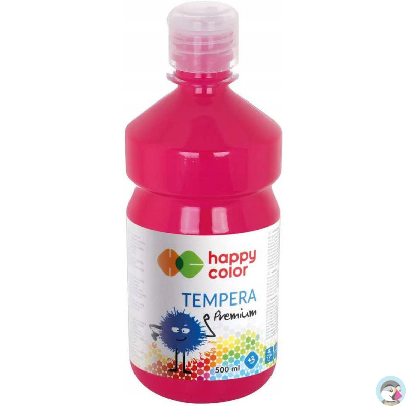 Farba TEMPERA Premium 500ml ciemnoróżowa HAPPY COLOR HA 3310 0500-22