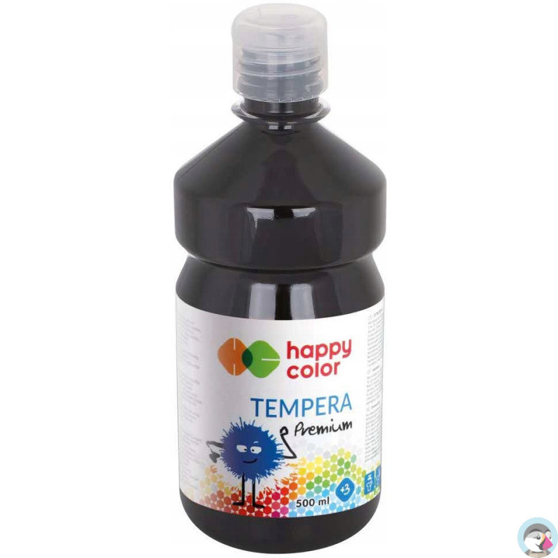 Farba TEMPERA Premium 500ml czarna HAPPY COLOR HA 3310 0500-9