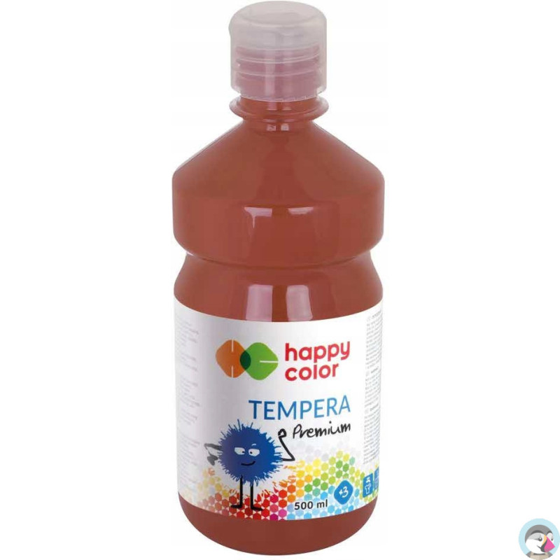Farba TEMPERA Premium 500ml ciemnobrązowa HAPPY COLOR HA 3310 500-75