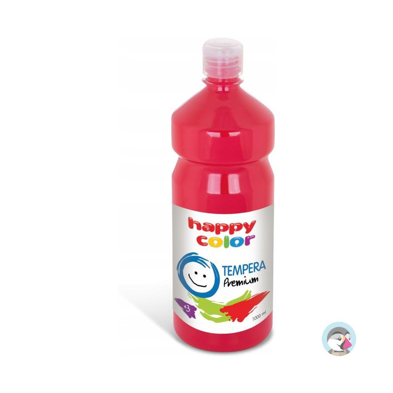 Farba TEMPERA Premium 1000ml ciemno czerwona HAPPY COLOR 3310 1000-26