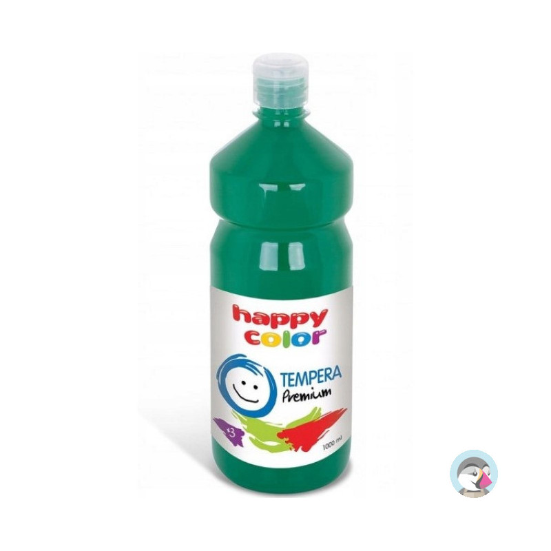 Farba TEMPERA Premium 1000ml ciemnozielona HAPPY COLOR 3310 1000-52